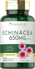 Carlyle Echinacea Capsules 650mg | 120 Count | Non-GMO & Gluten Supplement