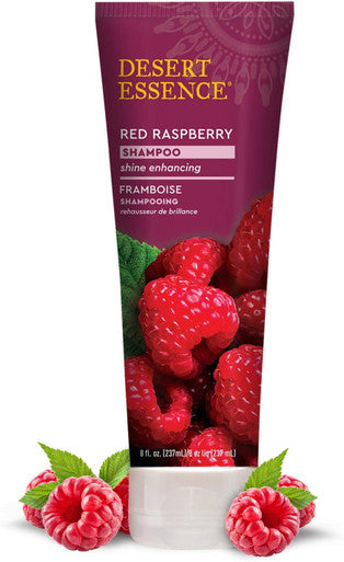 Desert Essence Red Raspberry Shampoo - 8 Fl Ounce - Gloss & Shine Enhancing - Strengthens Hair - Removes Everyday Pollutants - Vitamin A & C - Calcium - Magnesium