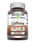 Amazing Formulas Caffeine Supplement | 200 Mg | 500 Capsules | Non-Gmo | Gluten Free | Made In Usa
