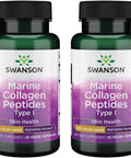 Swanson Marine Collagen Peptides Type I - Featuring Morikol 500 mg 60 Veg Caps 2 Pack