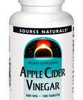 Source s Apple Cider Vinegar 500mg Dietary Supplement - 180 Tablets