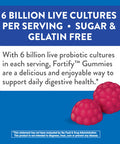 Nature's Way Fortify Probiotic Gummies, 6 Billion, Color12, Berry Flavored, 60 Count