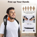 Neck Massager For Pain Relief Deep Tissue Adjustable Massage Speed Heat Cordless Shiatsu Neck Back Massager Pillow For Neck, Traps, Back Christmas Gifts For Mother Women Men (Black)