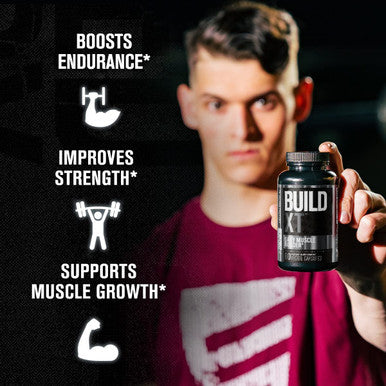 BuildXT Muscle Builder Daily Muscle Building Supplement for Muscle Growth and Strength Featuring Powerful Ingredients Peak02 elevATP 60 Veggie Pills