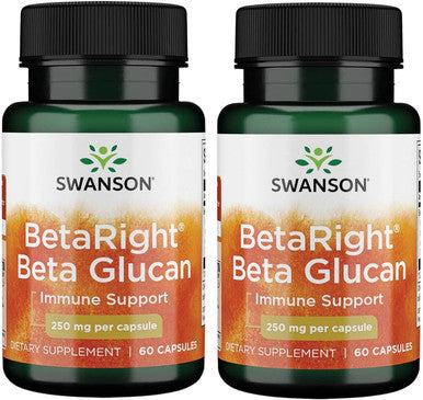 Swanson Betaright Beta Glucans 250 Milligrams 60 Capsules (2 Pack)