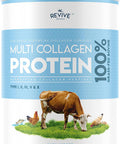 Multi Collagen Protein Powder - 5 Types of Food Sourced Collagen Peptides - Hydrolysed Grass Fed Bovine, Wild Caught Marine & Chicken, 8 Ounce