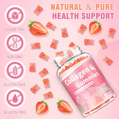 180 Count Collagen Gummies 2500Mg Collagen Protein Type I Ii Iii V X With 15000Mcg Biotin Vitamins C A B D E Keratin Hyaluronic Acid For Hair Skin Nails Joint Immune Digestion For Women Men Sugar Free