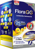 LABO Nutrition FloraGG Lactobacillus Rhamnosus GG 25 Billion CFU Active Probiotics and Sunfiber Prebiotic Fiber Supplement Support Healthy Intestinal Immune Health NonGMO Gluten Free 60s