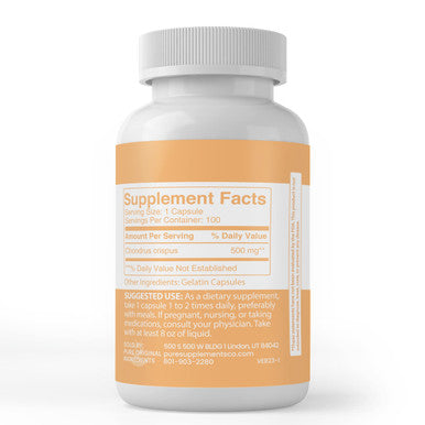 PURE ORIGINAL INGREDIENTS Irish Sea Moss (100 Capsules) Always Pure, No Additives Or Fillers, Lab Verified