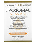 Liposomal Vitamin C By California Gold Nutrition - Liquid Supplement For Antioxidant & Immune Support - Vegan Friendly - Gluten Free, Non-Gmo - 1,000 Mg - 30 Packets - Natural Orange Flavor