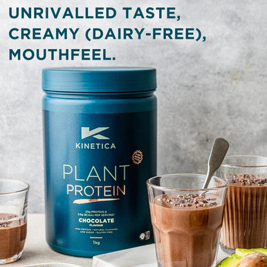 Kinetica Kinetica Chocolate Flavour Plant Protein 1kg | Blend of Pea and Rice Protein | Vegan | 23g Protein per Serving 33 Servings
