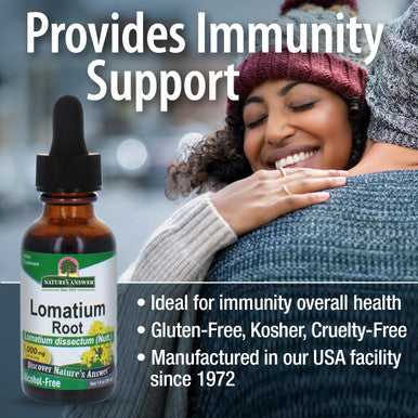 Nature'S Answer Lomatium Root Alcohol - 1000 mg - Gluten - Herbal - 1 fl oz (Pack of 2)
