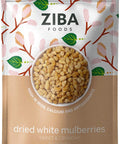 Ziba Foods Wild Grown Dried Mulberries | Non-GMO, Vegan, Whole 30 Friendly & Paleo, White Mulberry Dried Fruit Pack | Wild Grown Superfood Naturally High In Immune Boosting Antioxidants, 5.3 oz