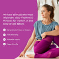 Women'S Multivitamins And Minerals - 24 Essential Active Vitamins And Minerals With Added Hyaluronic Acid - 180 Vegan Tablets - No Synthetic Fillers Or Binders - Made In The Uk By Nutravita