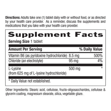 Country Life L-Lysine 500Mg With B-6 Supports Immune Health Promotes Collagen Renewal In Lips And Mouth 100 Tablets Certified Gluten Free Certified Vegetarian