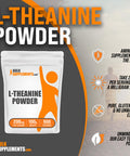 Bulksupplements.Com L-Theanine Powder - L-Theanine Supplement, L-Theanine 200Mg - Amino Amino Supplement, Pure & Gluten Free - 200Mg Of L Theanine Powder Per Serving, 100G (3.5 Oz)
