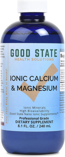 Good State Liquid Ionic Calcium And Magnesium (72 Mg Calcium Elemental, 63 Mg Magnesium Elemental, 500 Mcg Boron Elemental - 8 Fl Oz)