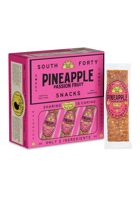 South 40 Snacks Tropical Pineapple Mango Lime Fruit Bar, just 3 Ingredients, Real Dried Fruit Leather (35g Bar, Pack of 18)