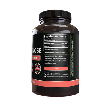 PURE ORIGINAL INGREDIENTS D-Mannose (365 Capsules) No Magnesium Or Rice Fillers, Always Pure, Lab Verified