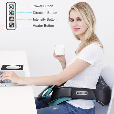 Mo Cuishle Shiatsu Back Shoulder And Neck Massager With Heat, Electric Deep Tissue 4D Kneading Massage, Best Gifts For Women Men Mom Dad, Fathers Day, Mothers Day, Christmas Gifts