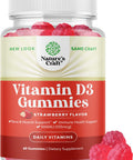 Vegan Vitamin D3 Gummies for Adults - Vitamin D3 5000 IU Natural Gummy Vitamins for Men and Womens Immunity Joint Support Plus Teeth - Gelatin Free Non GMO Delicious Mango Flavor