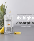 Zooki 1500mg Liposomal Magnesium Bis-Glycinate Liquid Sachets 200mg Elemental Magnesium | 4x Higher Absorption | Sleep Stress Muscle Function Cramps Heart Health (Pineapple Guava flavour 30x15ml)
