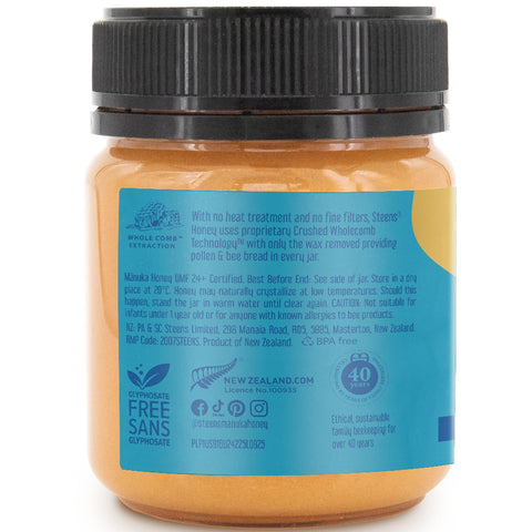 Steens Manuka Honey - UMF 24+ and MGO 1122+ - Pure & Raw 100% Certified Manuka Honey - Bottled and Sealed in New Zealand - 7.9 oz