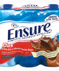 Ensure Plus Complete Balanced Nutrition Drink Creamy Milk Chocolate Shake 8 Oz Bottles 24 Pk