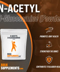 BulkSupplements N-Acetyl D-Glucosamine Powder - NAG Powder - Glucosamine Supplements, Joint Support Supplements - 750mg of Glucosamine Powder , (250 Grams - 8.8 oz)