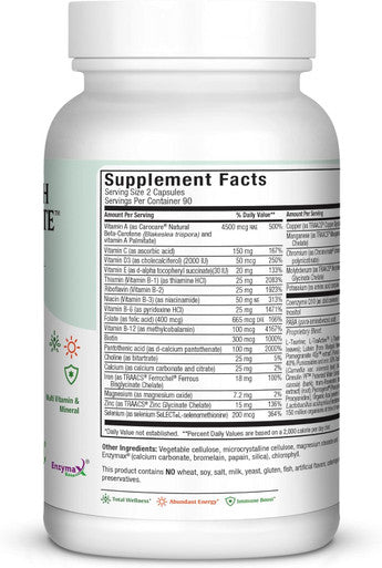 Maxi Health Two Complete - Multivitamins and Minerals - Full Potency - 180 Capsules - Kosher