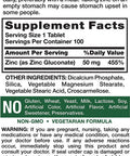 Nature's Truth Chelated Zinc 50mg | 100 Tablets | Essential Mineral Supplement | from Zinc Gluconate | Vegetarian, Non-GMO, Gluten
