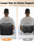 Back Massager With Heat, Percussion & Shiatsu 2-In-1 Massager For Lower Back Pain Relief, 3D Deep Tissue Kneading Massage Pillow For Back, Waist, Leg, Foot Relax, Gifts For Dad R9 V11