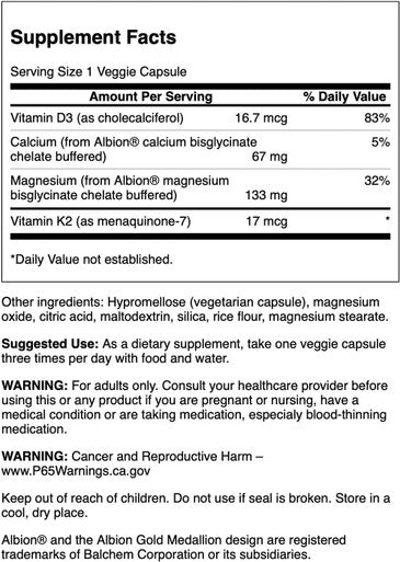 Swanson Albion Chelated Magnesium '&' Calcium 2:1 90 Veg Capsules