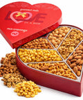 NUT CRAVINGS - Easter Mixed Nuts Heart Shaped Gift Basket, Love in A Box (6 Assortments, 2 LB) Ramadan Gifts Romantic Food Arrangement, Healthy Snack Care Package, Food Assortments