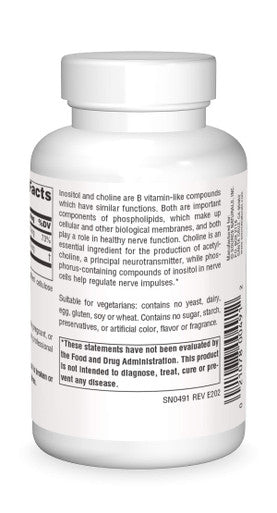 Source s Inositol & Choline 800 mg Supports Healthy Nerve Function - 50 Tablets