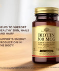 Solgar Biotin 300 Mcg - 100 Tablets Pack Of 3 - Supports Healthy Skin Nails & Hair - Non-Gmo Vegan Gluten Free Dairy Free Kosher Halal - 300 Total Servings