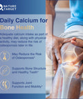 NATURE TARGET Calcium Citrate 1200mg 120 Capsules Healthy Bone and Immune Support High Absorption Cal Citrate for Women and Men Gentle on Digestion Gluten Free