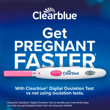 Clearblue Advanced Digital Ovulation Test, Predictor Kit, featuring Advanced Ovulation Tests with digital results, 10 ovulation tests