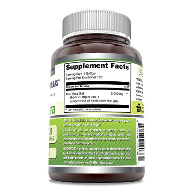 Amazing Formulas Aloe Vera 5000Mg 120 Softgels Supplement | Non-Gmo | Gluten Free