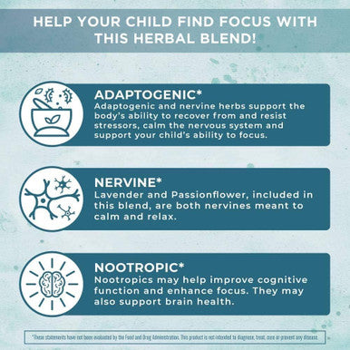 Maryruth Organics Kids Brain Supplements for Memory and Focus USDA Organic Drops with Ginkgo Biloba Rhodiola Root & Licorice Root Focus & Attention Calm Vegan Non-GMO Gluten 30 Servings