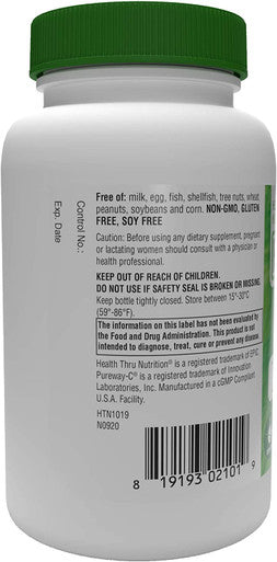 VitaminC 1000mg as PureWayC Superior Absorption Vegan NonGMO and Gluten Free Healthy Immune Function and Collagen Support by Health Thru Nutrition Pack of 60