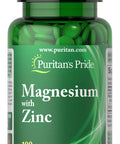 Puritan's Pride Magnesium with Zinc-100 Tablets