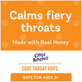 Little Remedies Sore Throat Pops made with Real Honey 10Lollipops per Pack 2Pack