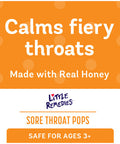 Little Remedies Sore Throat Pops Made With Real Honey 10 Count 3 Pack