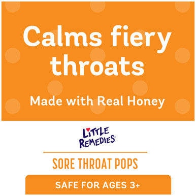 Little Remedies Sore Throat Pops Made With Real Honey 10 Count 3 Pack