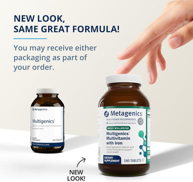 Metagenics Multigenics - Fast-Release Multivitamin & Multimineral Tablet - For Bone Health, Homocysteine Metabolism & Antioxidant Support - Non-Gmo & Gluten - 180 Tablets