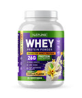 Built Nature Whey Protein Powder - 100% Pure Whey Shake With Whey Isolate, 26G Protein, No Bloating, Mixes Smooth, No Clumps Or Chunks - High Protein, Low Sugar Drink - Natural Vanilla Flavor - 24 Servings