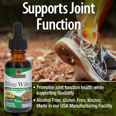 Nature'S Answer Natures Answer White Willow Bark Extract 1 Ounce - Alcohol Non GMO Gluten Vegetarian - Daily Supplement for Joint Support & Function - Made in The USA Organic White Willow Bark