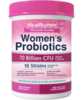 NewRhythm Women's Probiotics Organic Prebiotics 70 Billion CFU 10 Strains Vaginal Probiotics for Urinary & Digestive Health 30 Vegan Capsule