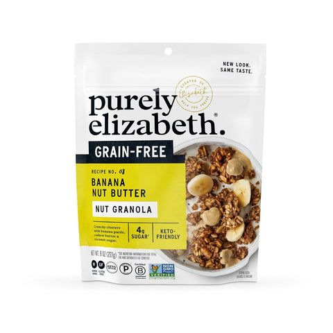 Purely Elizabeth, Granola Vanilla Almond Butter MCT Grain Free, 8 Ounce